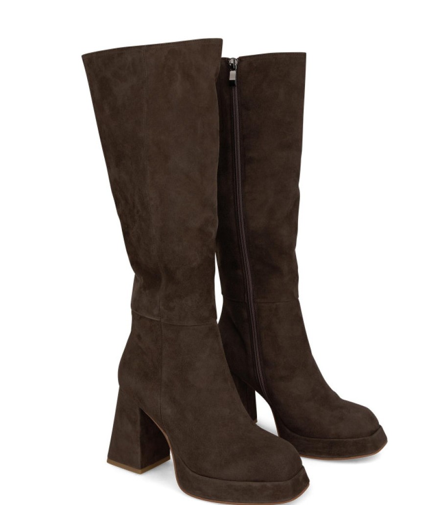 Alma En Pena ALMA Bottes A Talons | Acheter Des Bottes En Cuir A Jambe Haute