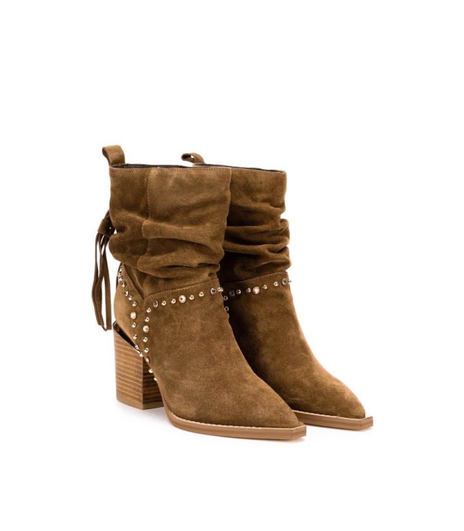 Alma En Pena ALMA Bottines A Talons | Acheter Botin Con Cana Arrugada