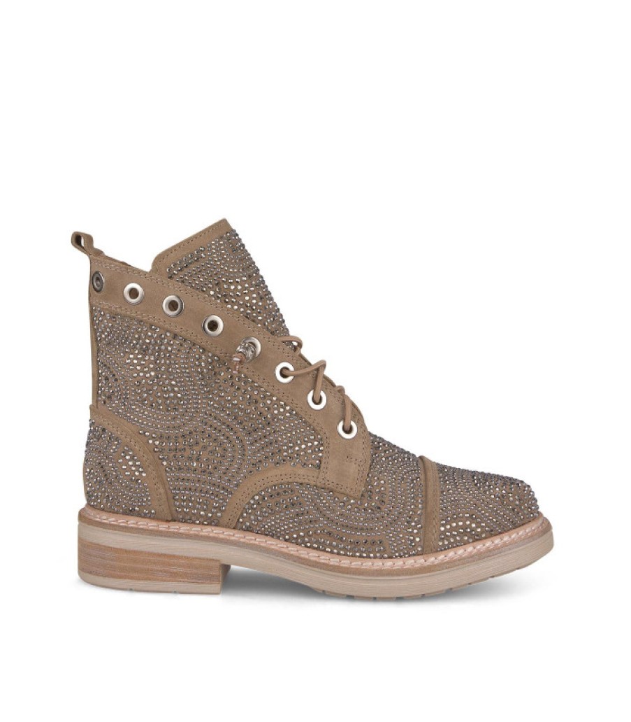 Alma En Pena ALMA Bottines Plates | Acheter Des Bottines A Lacets En Strass