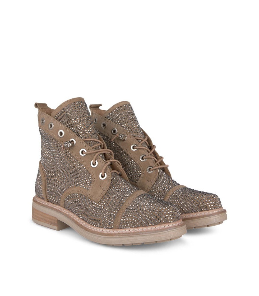 Alma En Pena ALMA Bottines Plates | Acheter Des Bottines A Lacets En Strass