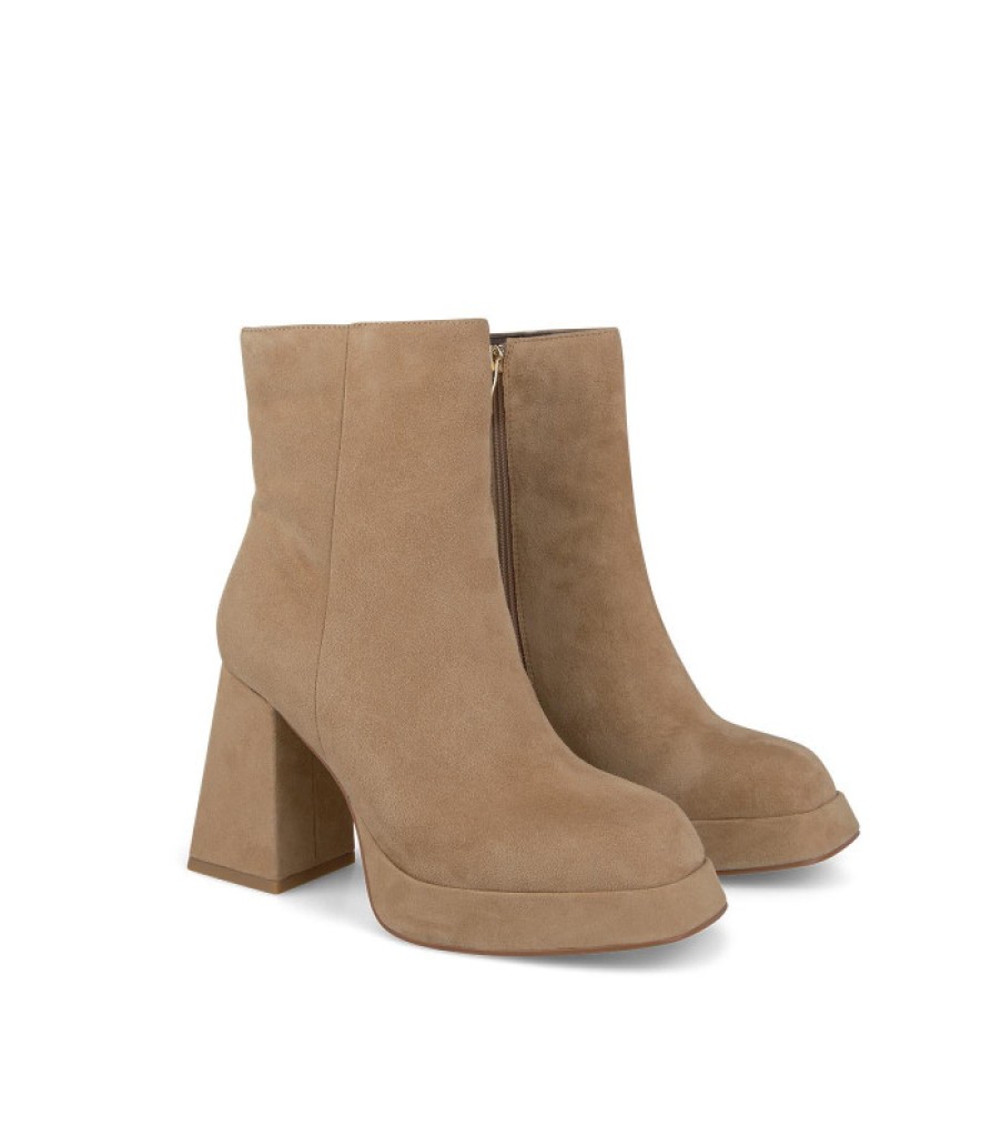 Alma En Pena ALMA Bottines A Talons | Acheter Bottines En Cuir A Bout Carre