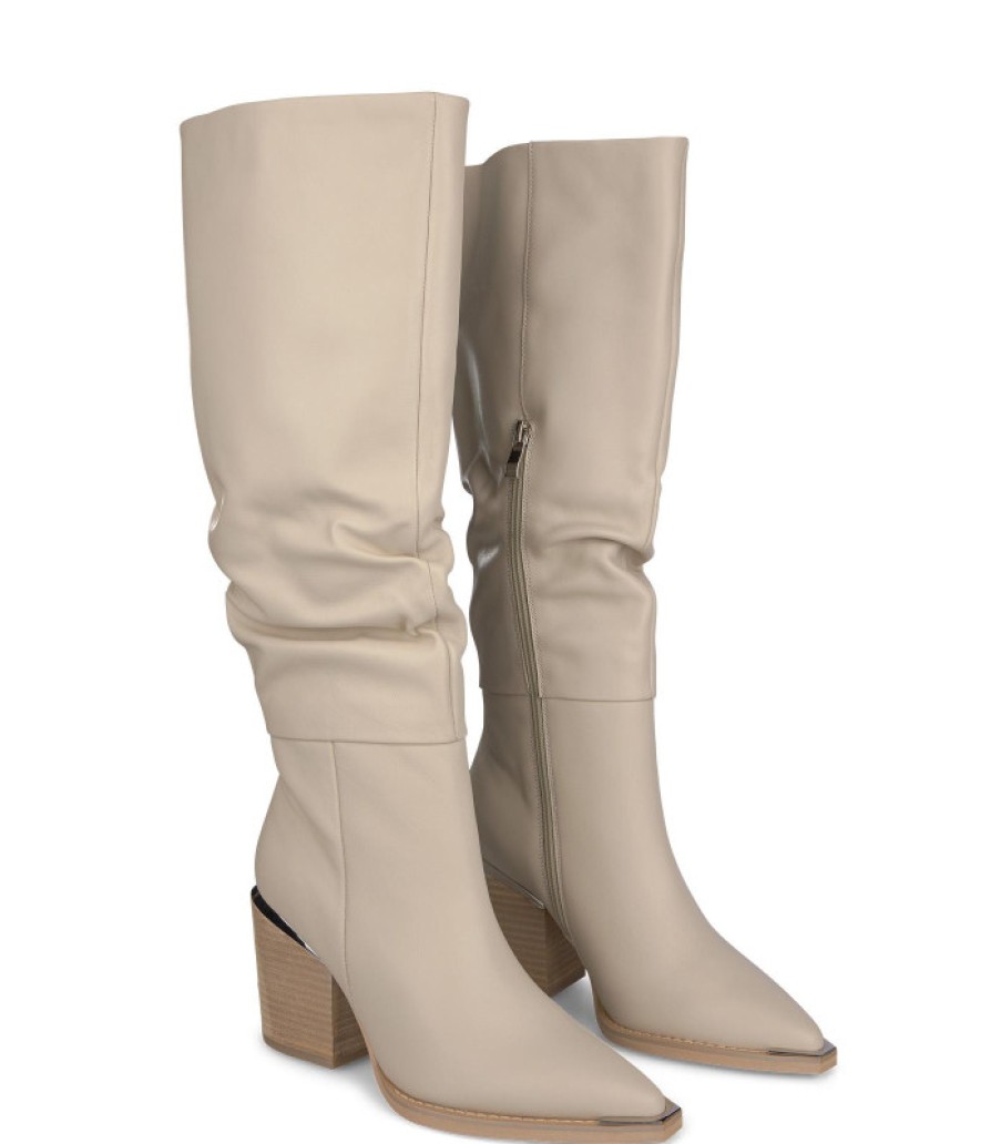 Alma En Pena ALMA Bottes A Talons | Acheter Botte De Canne Froissee