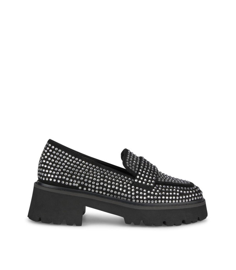 Bleu Alma ALMA | Acheter Mocassin Recouvert De Strass