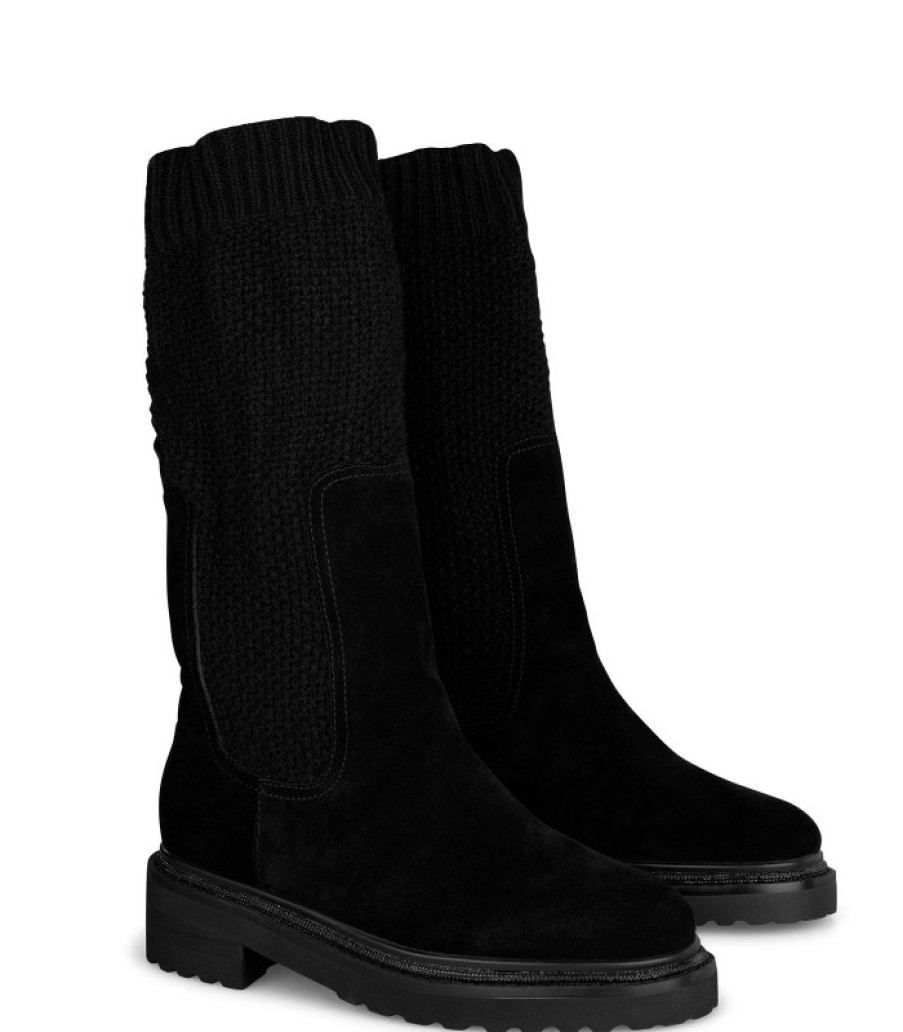 Alma En Pena ALMA Bottes Plates | Acheter Des Bottes En Canne De Laine