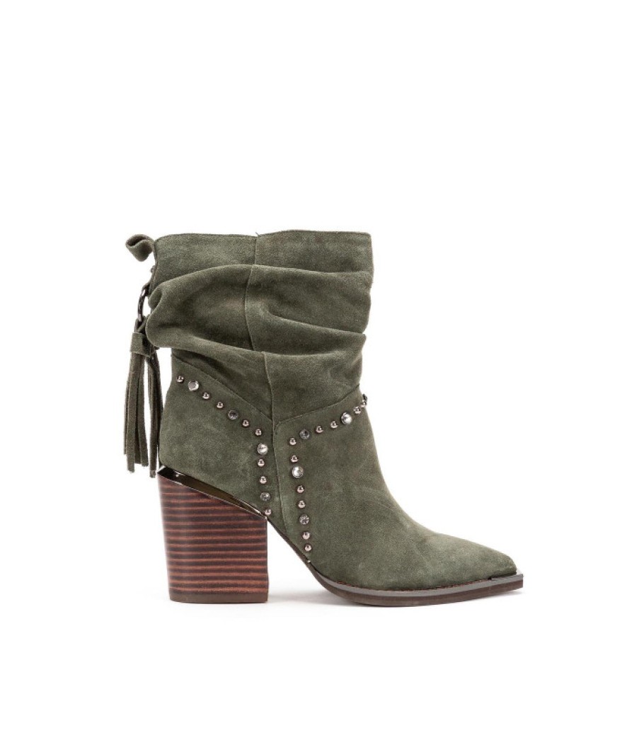 Alma En Pena ALMA Bottines A Talons | Acheter Botin Con Cana Arrugada