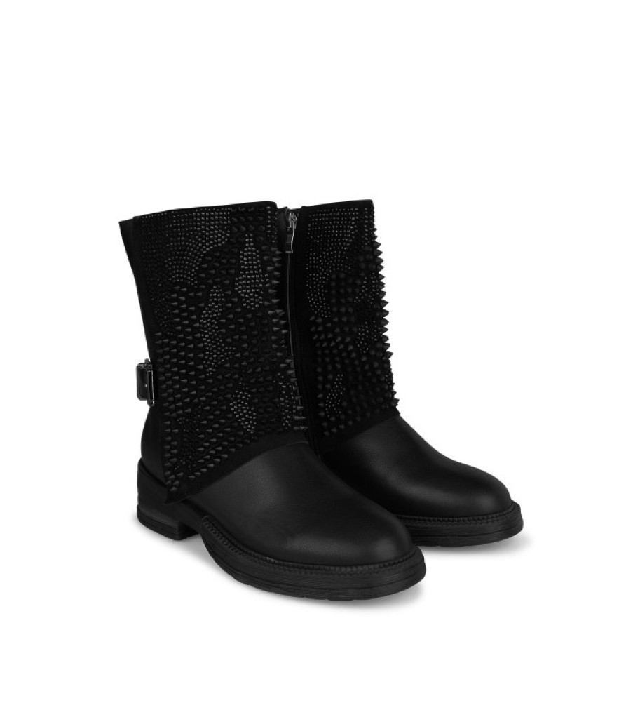 Alma En Pena ALMA Bottines Plates | Acheter Des Bottes A Boucle Avec Des Clous