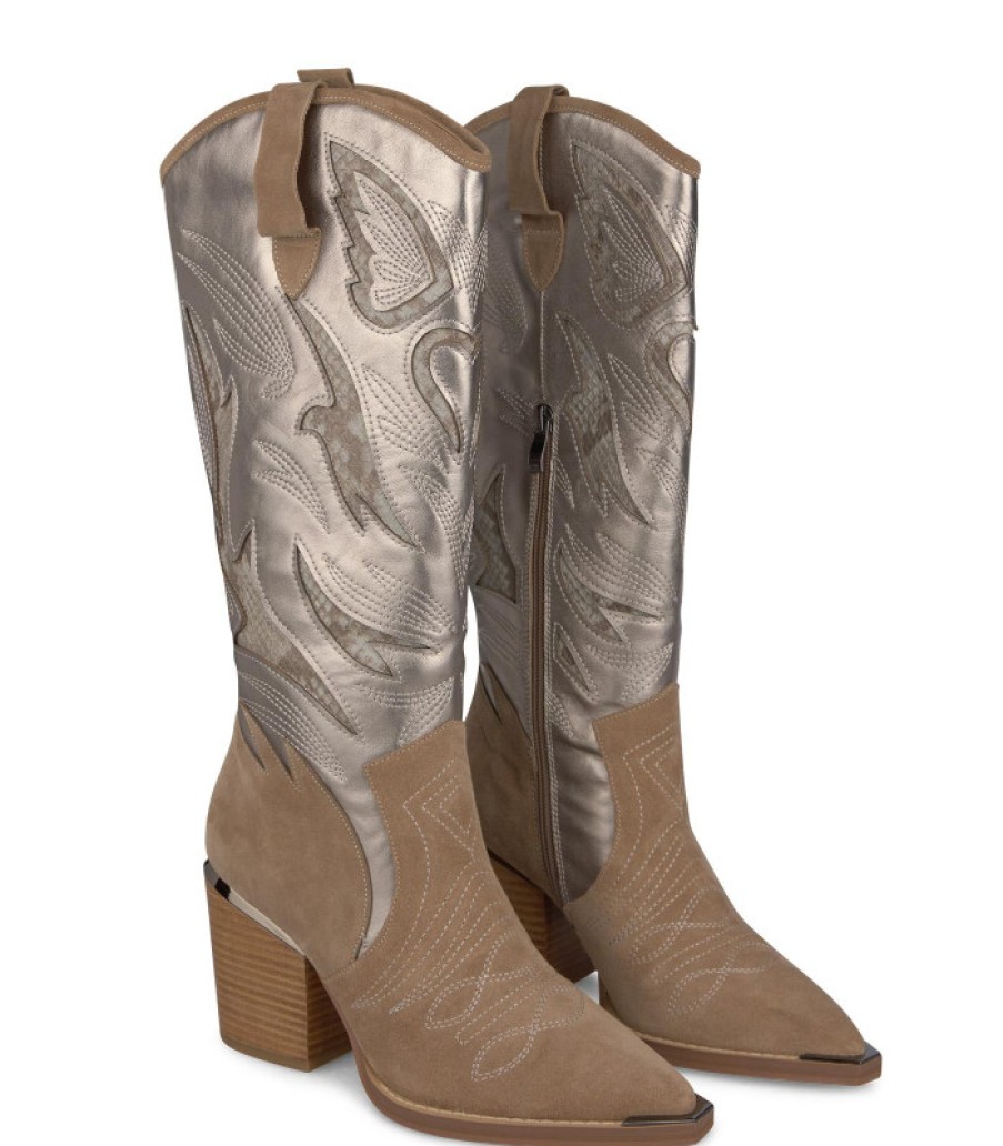 Alma En Pena ALMA Bottes A Talons | Acheter Des Bottes De Cowboy Avec Broderie