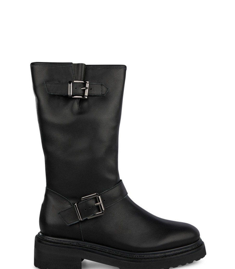 Alma En Pena ALMA Bottes Plates | Acheter Botte Avec Boucles En Cuir