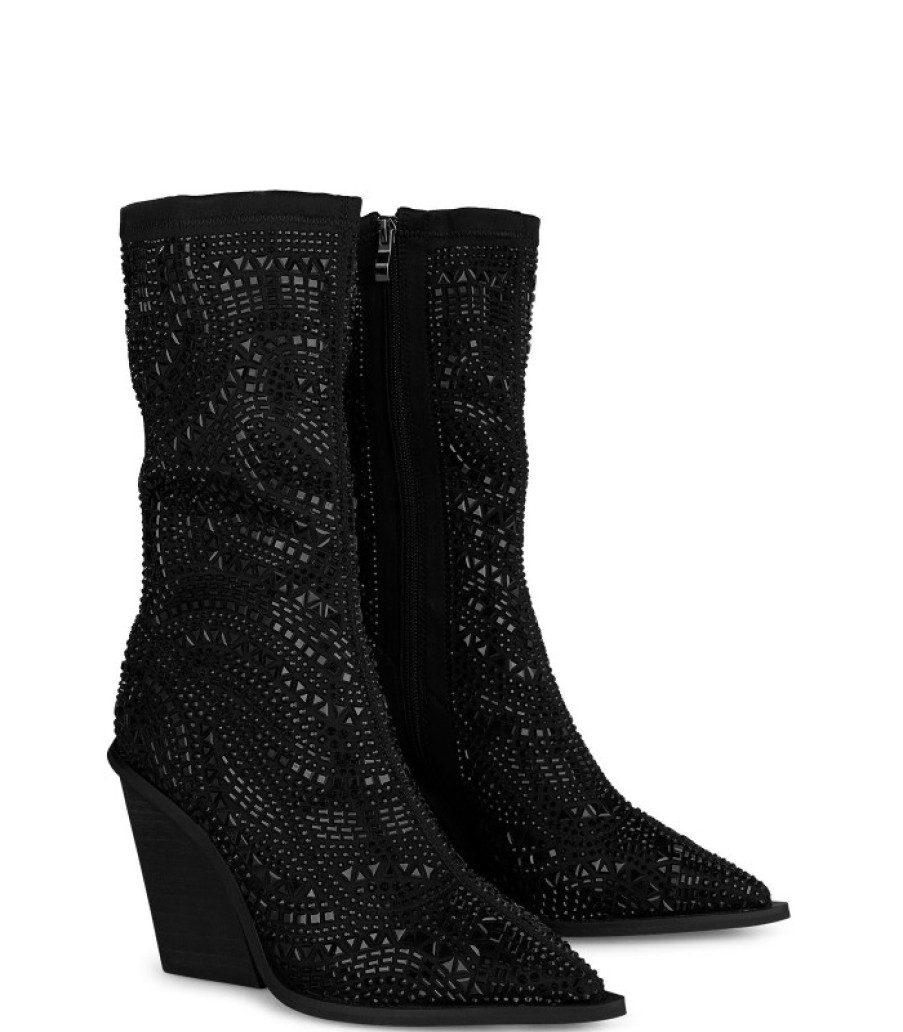 Alma En Pena ALMA Bottes A Talons | Acheter Une Botte Recouverte De Strass