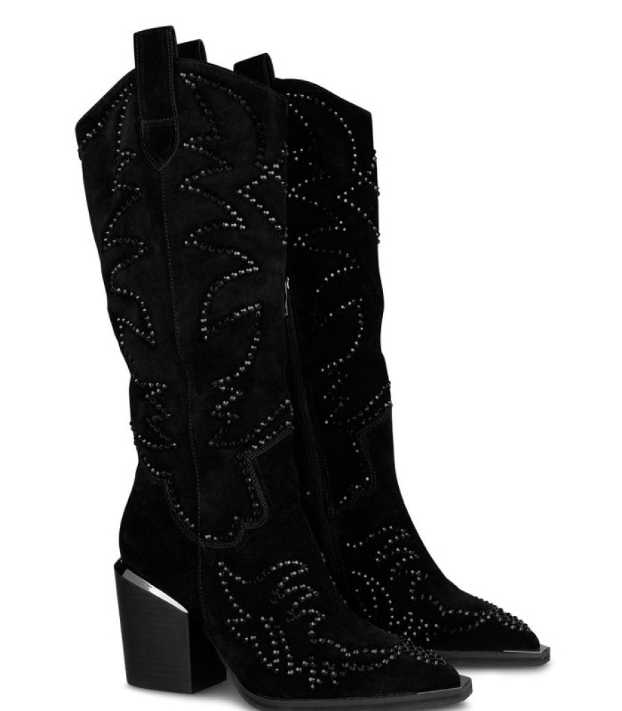 Alma En Pena ALMA Bottes A Talons | Achetez Des Bottes De Cowboy Ornees De Strass