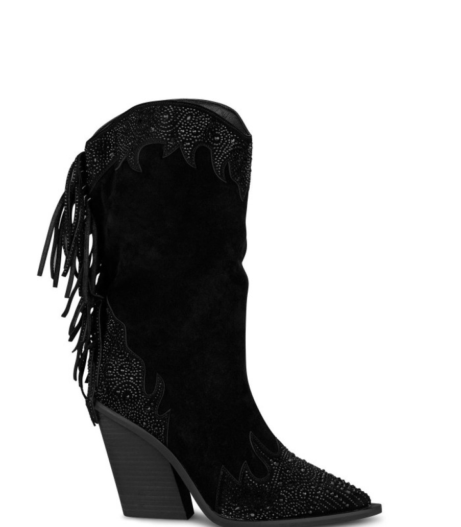 Alma En Pena ALMA Bottes A Talons | Acheter Botte Avec Franges Et Strass