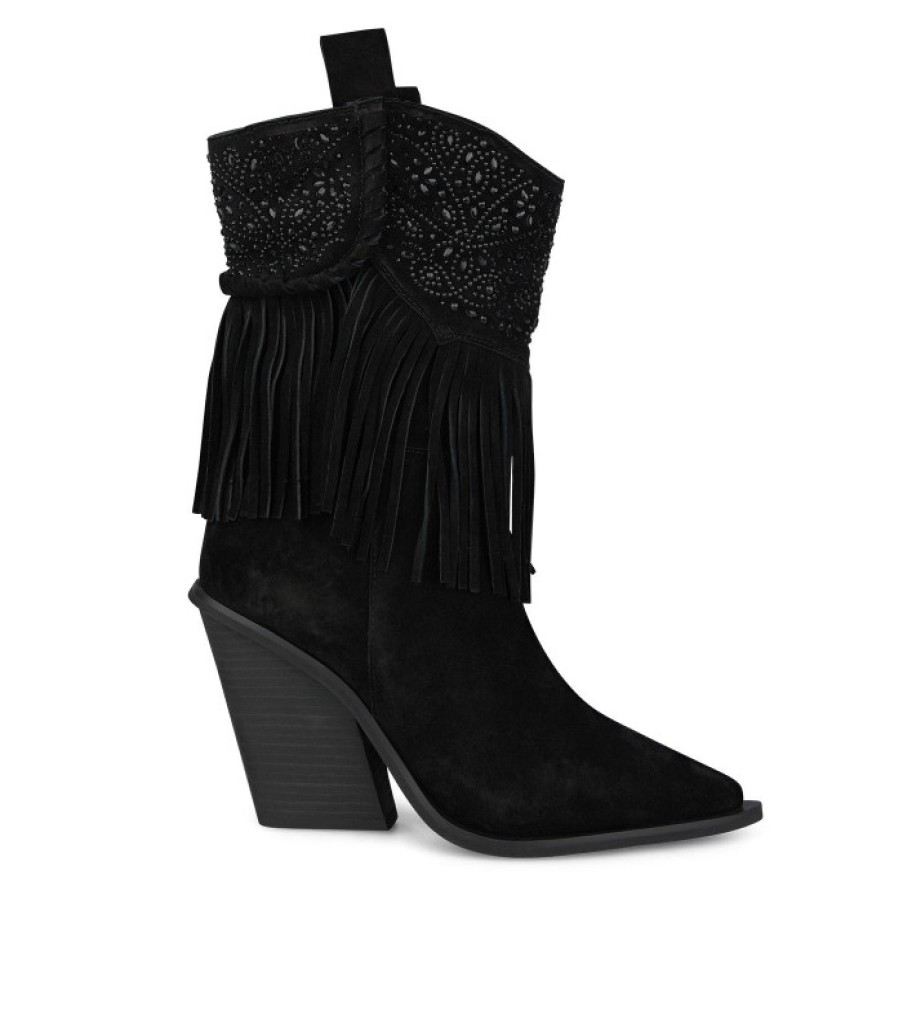 Alma En Pena ALMA Bottines A Talons | Acheter Bottine Avec Franges Et Strass